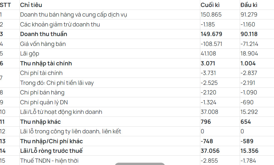 Mẫu báo cáo kết quả kinh doanh